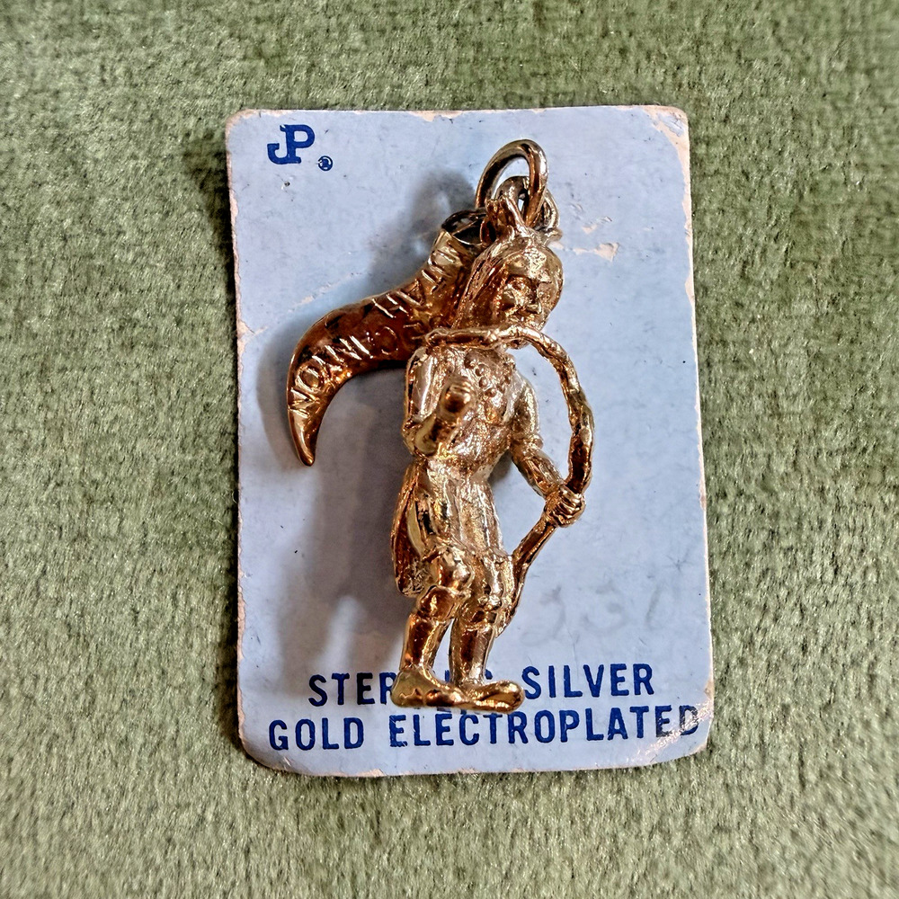 Bryce Canyon Utah Sterling Silver Gold Electroplate Charm Pendant Souvenir NOS